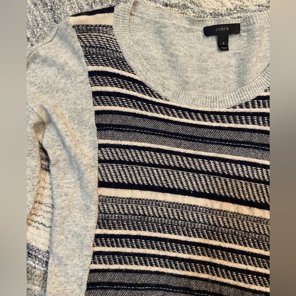J CREW Textured Rope Stripe 8% Rabbit Hair Sweater - Picture 2 of 5